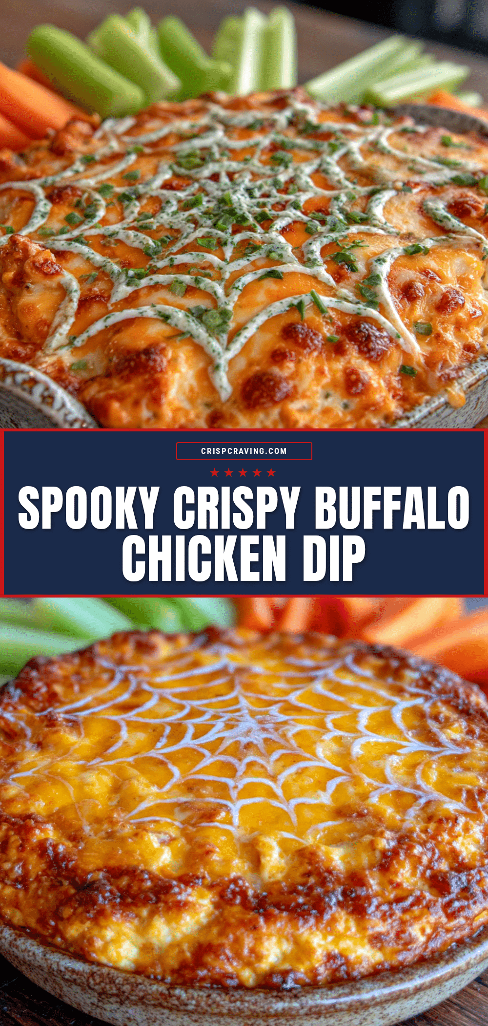 spooky creamy buffalo chicken dip recipe