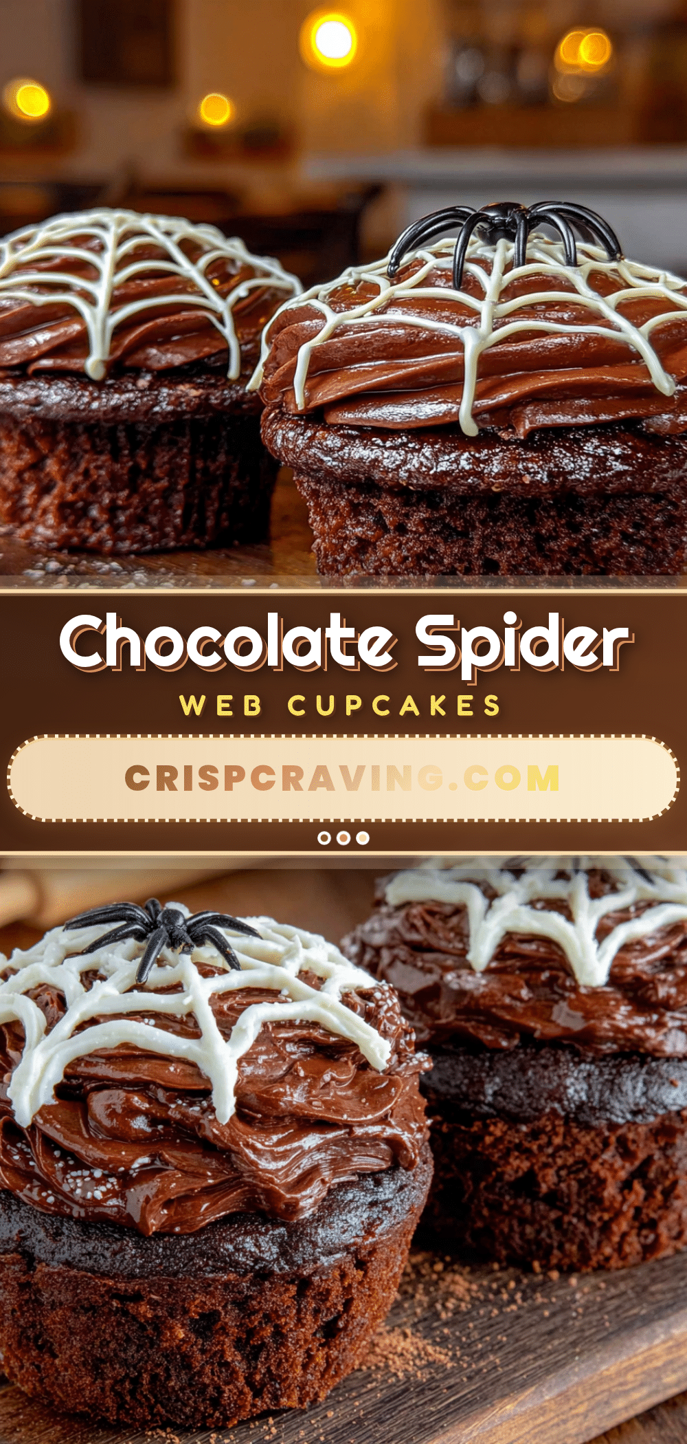 Chocolate Spider Web Cupcakes recipe
