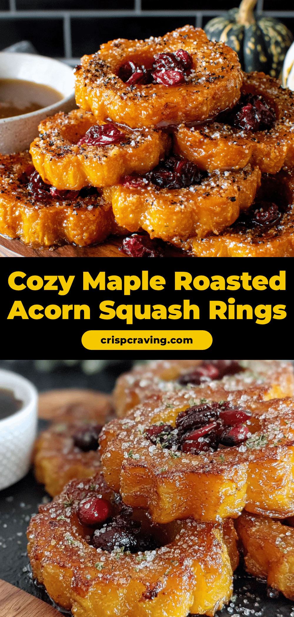 maple roasted acorn squash rings recipe