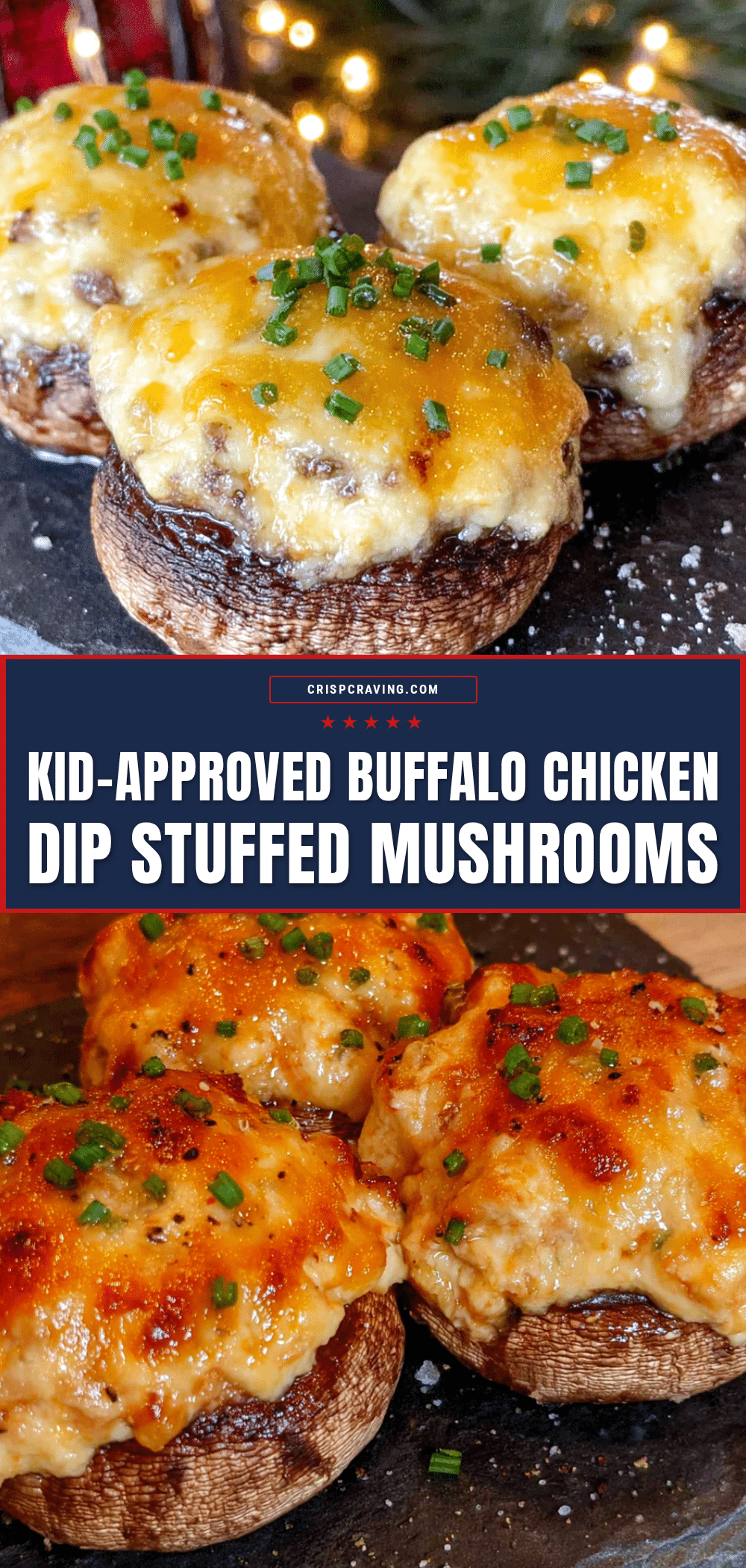 buffalo chicken dip stuffed mushrooms recipe