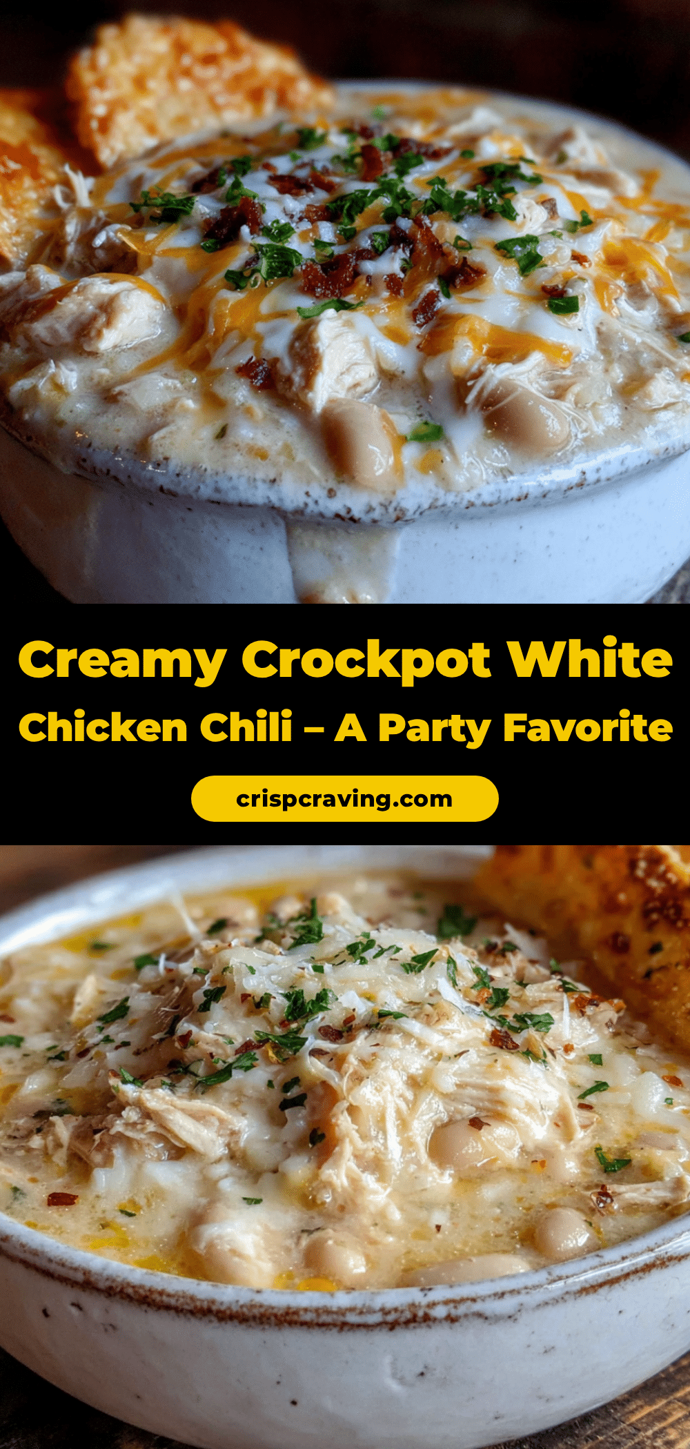 creamy crockpot white chicken chili recipe