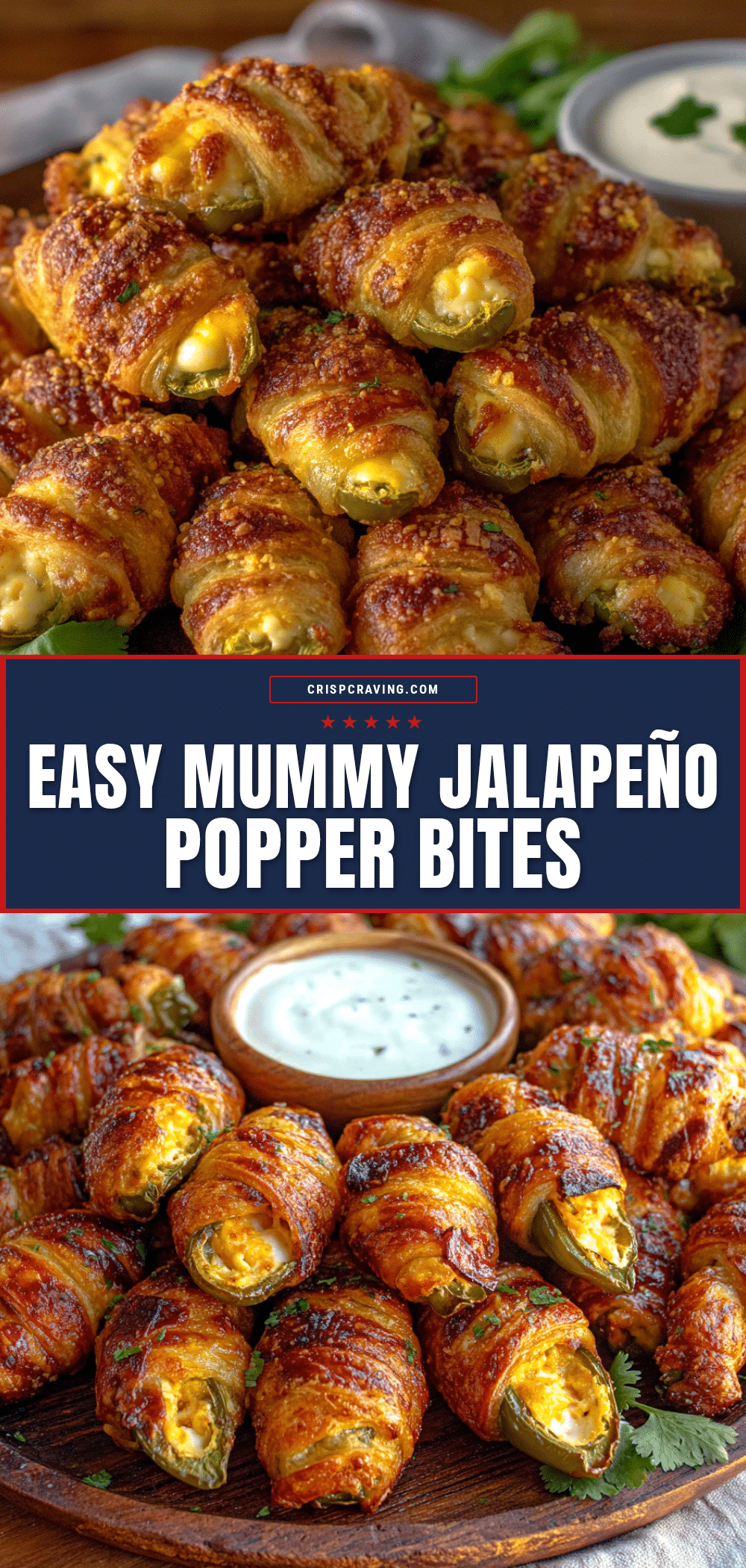 Easy Mummy Jalapeño Popper Bites recipe