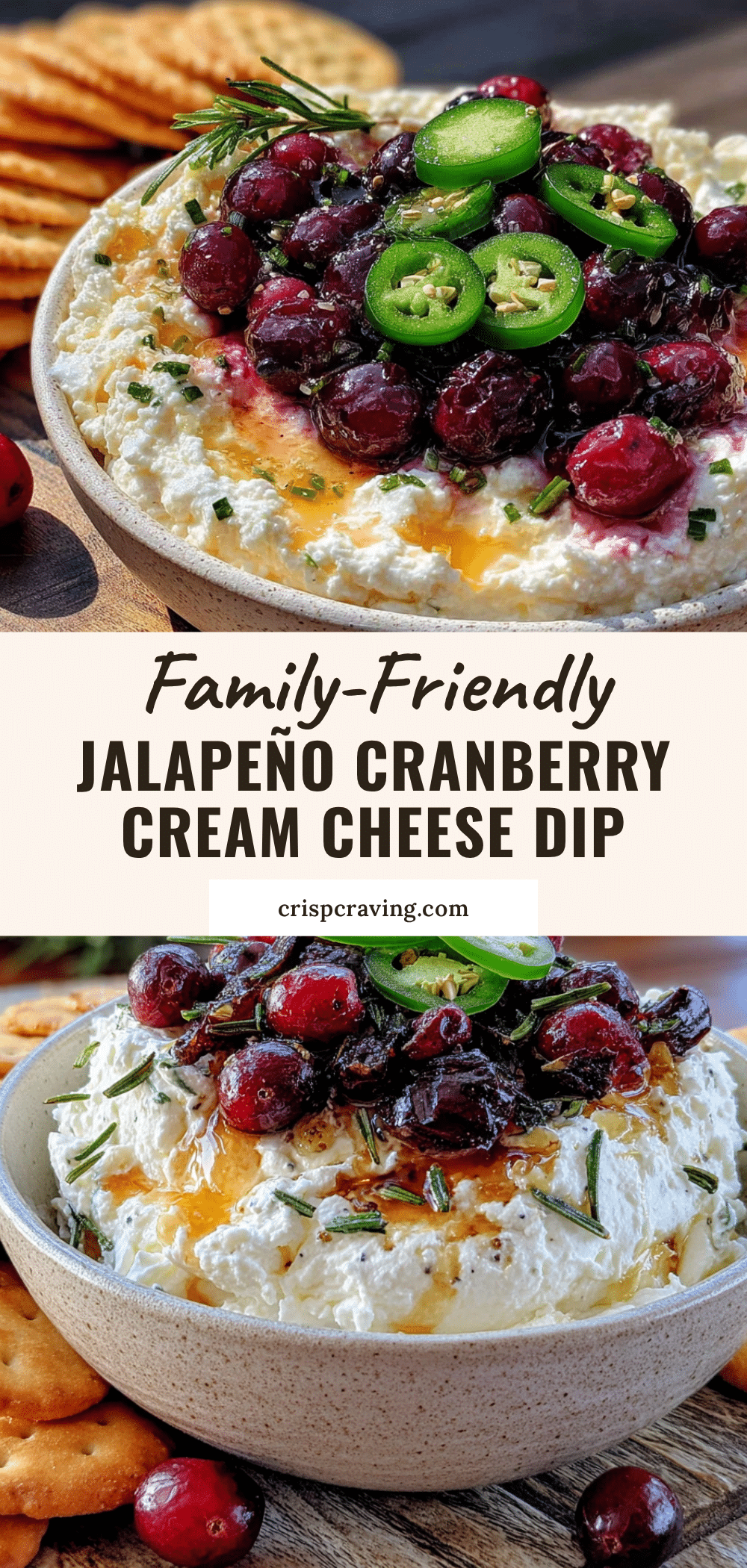 jalapeño cranberry cream cheese dip recipe