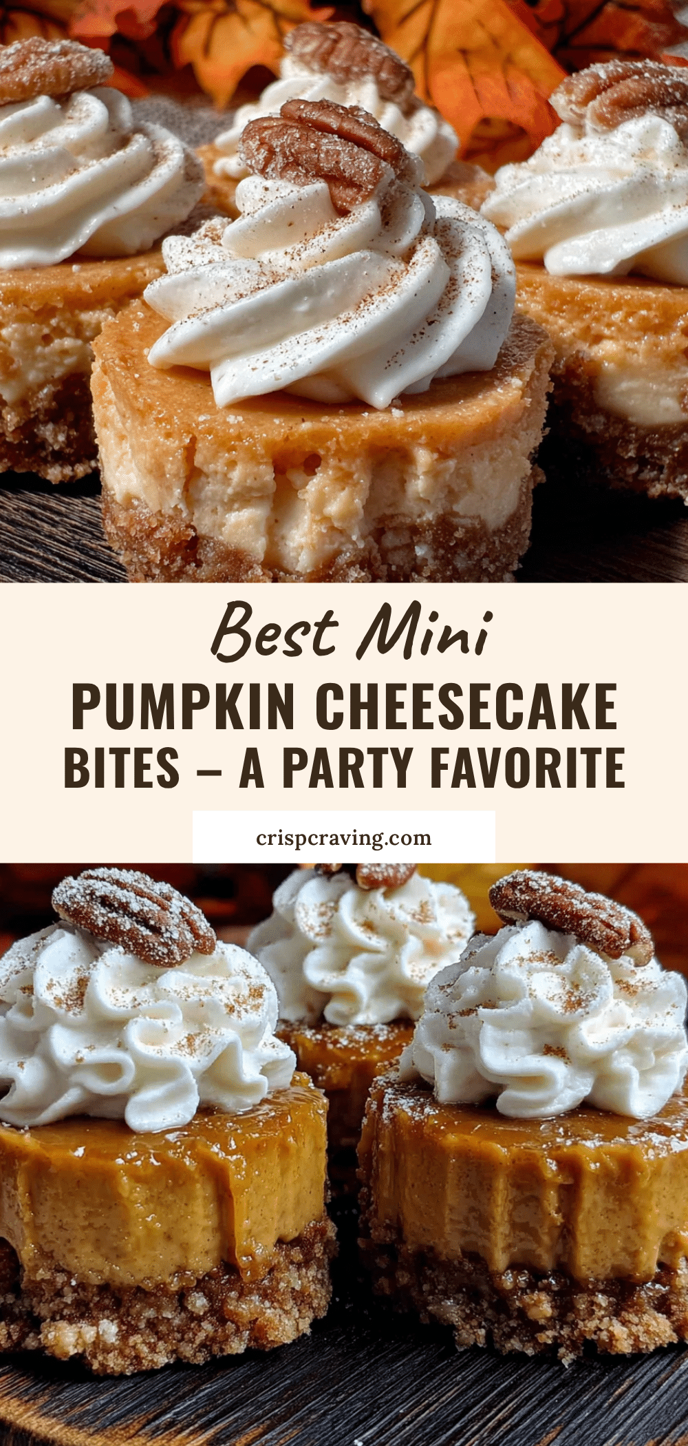mini pumpkin cheesecake bites recipe