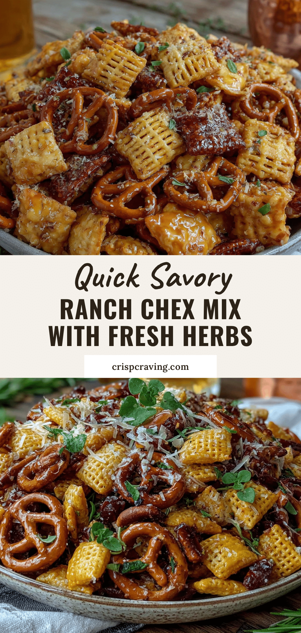 quick savory ranch chex mix recipe